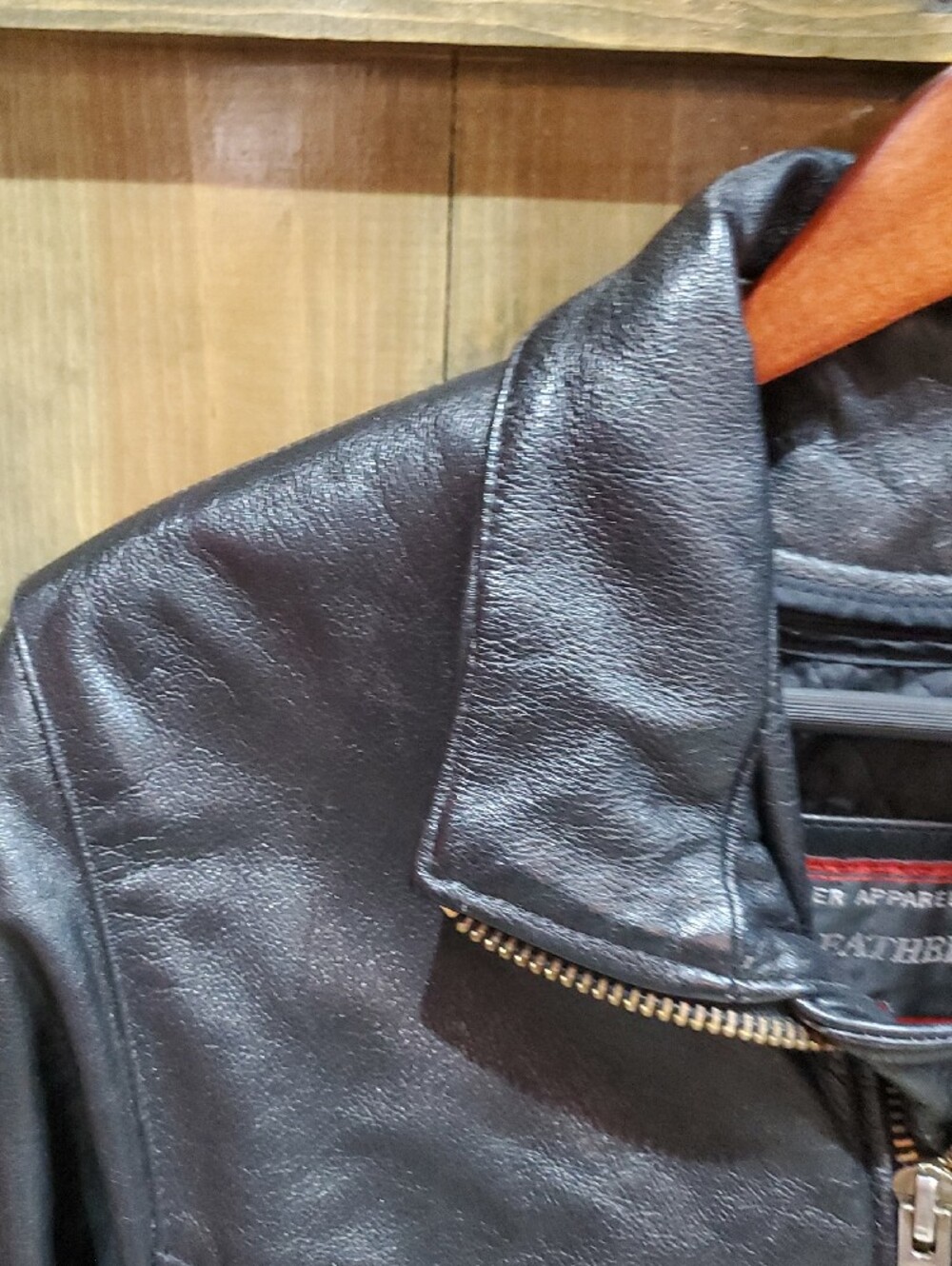 Vintage Black Leather Moto Jacket Echtes Leder Futter Echt Leer Ironhorse Combat - Picture 2 of 14